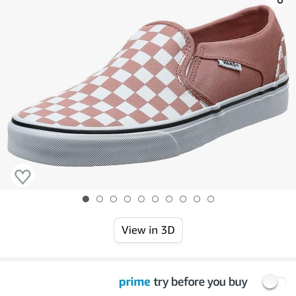 Checkered Vans Classic Slip-on Rose Dawn/True White Womens Size 5